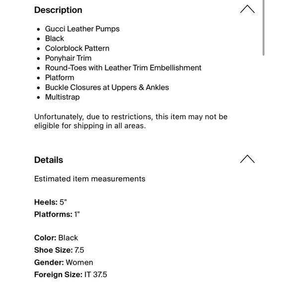 Gucci Authentic RARE Solid Black Leather Pony Hair Lace Up High Heel Pumps 8.5 - Picture 6 of 8